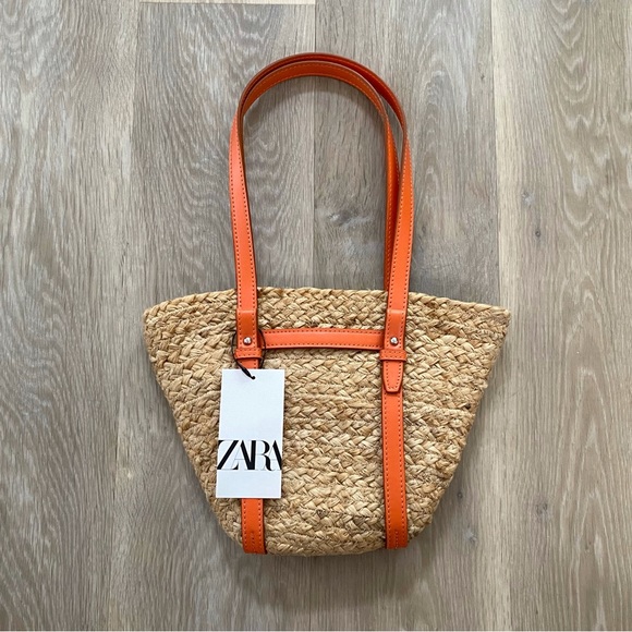 Zara Bags Zara Jute Midi Tote Bag Poshmark